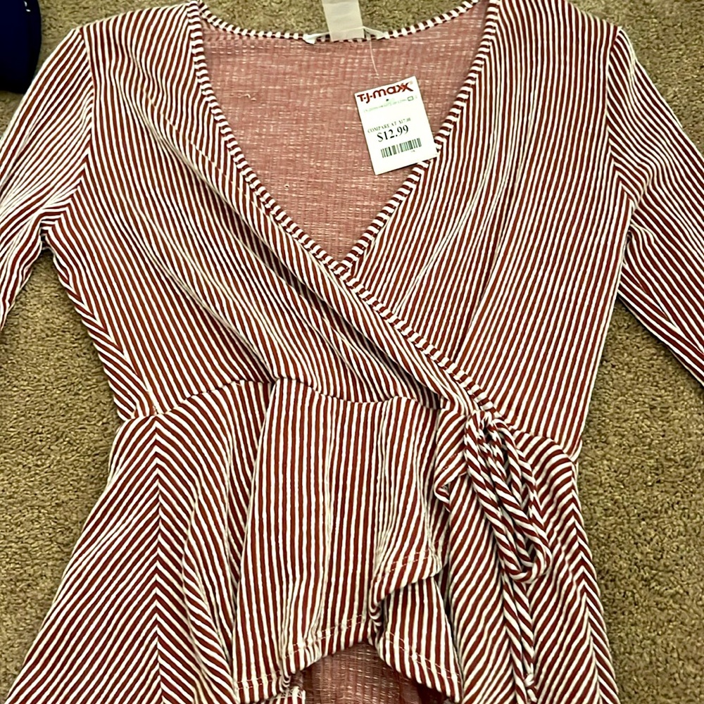 Stripped pink long sleeve